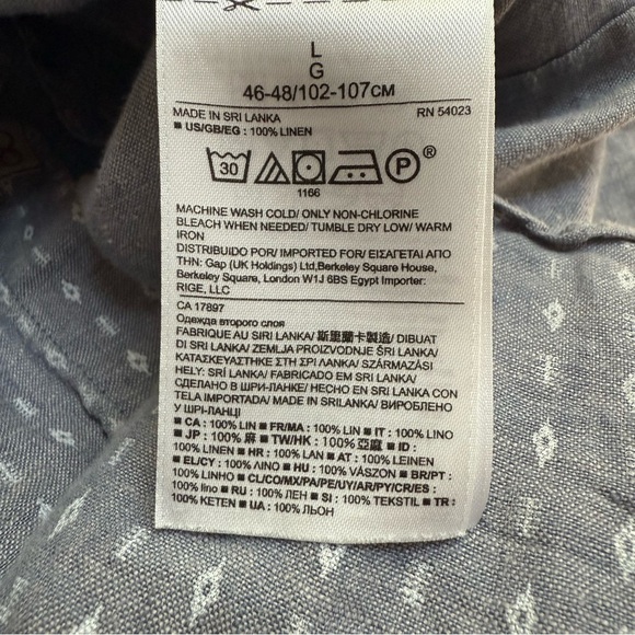 Banana Republic Heritage Collection Linen Ikat Button-Up Shirt - Picture 12 of 15